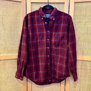 Pendleton Vintage Wool Plaid Shirt in Red Size Small